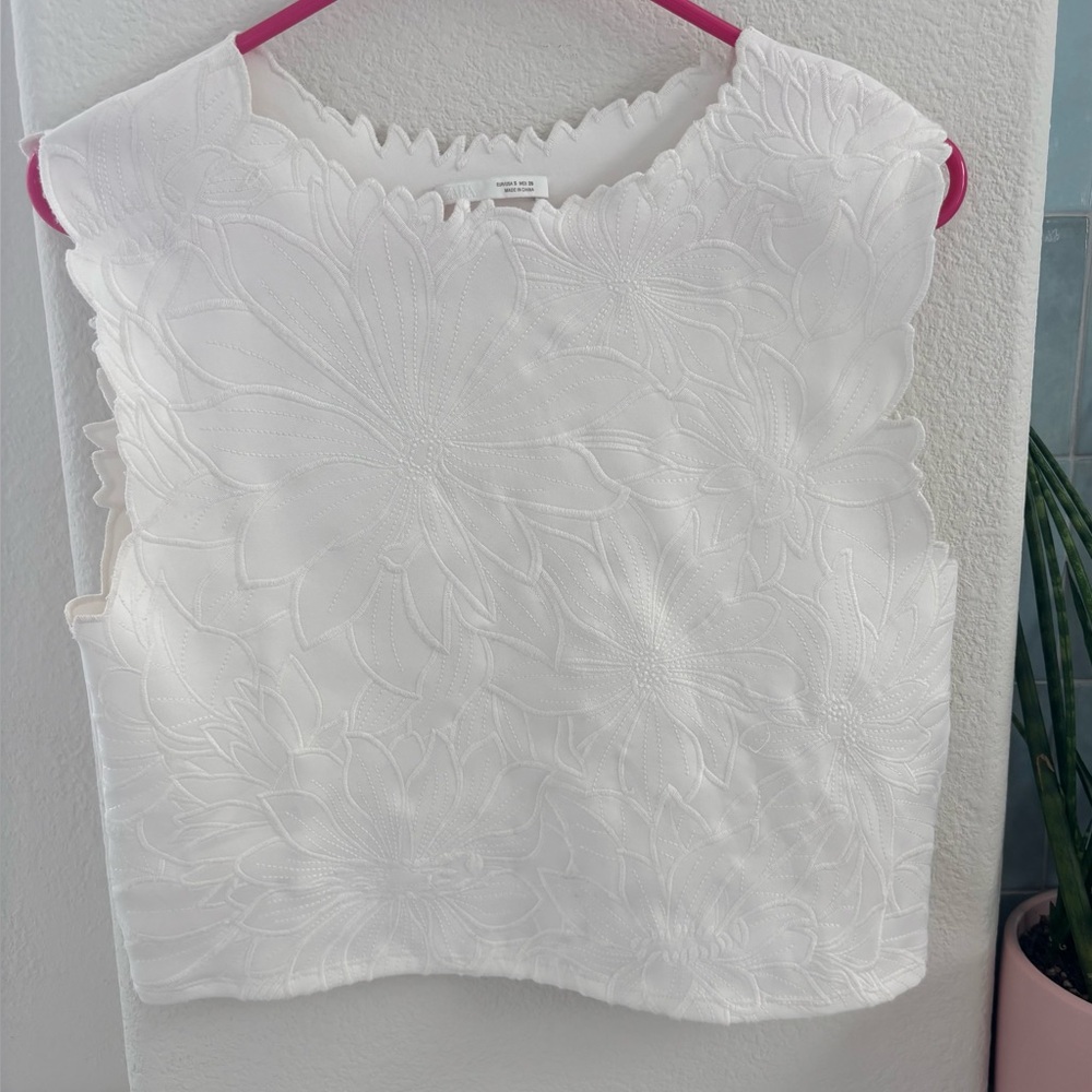 Zara white summer top